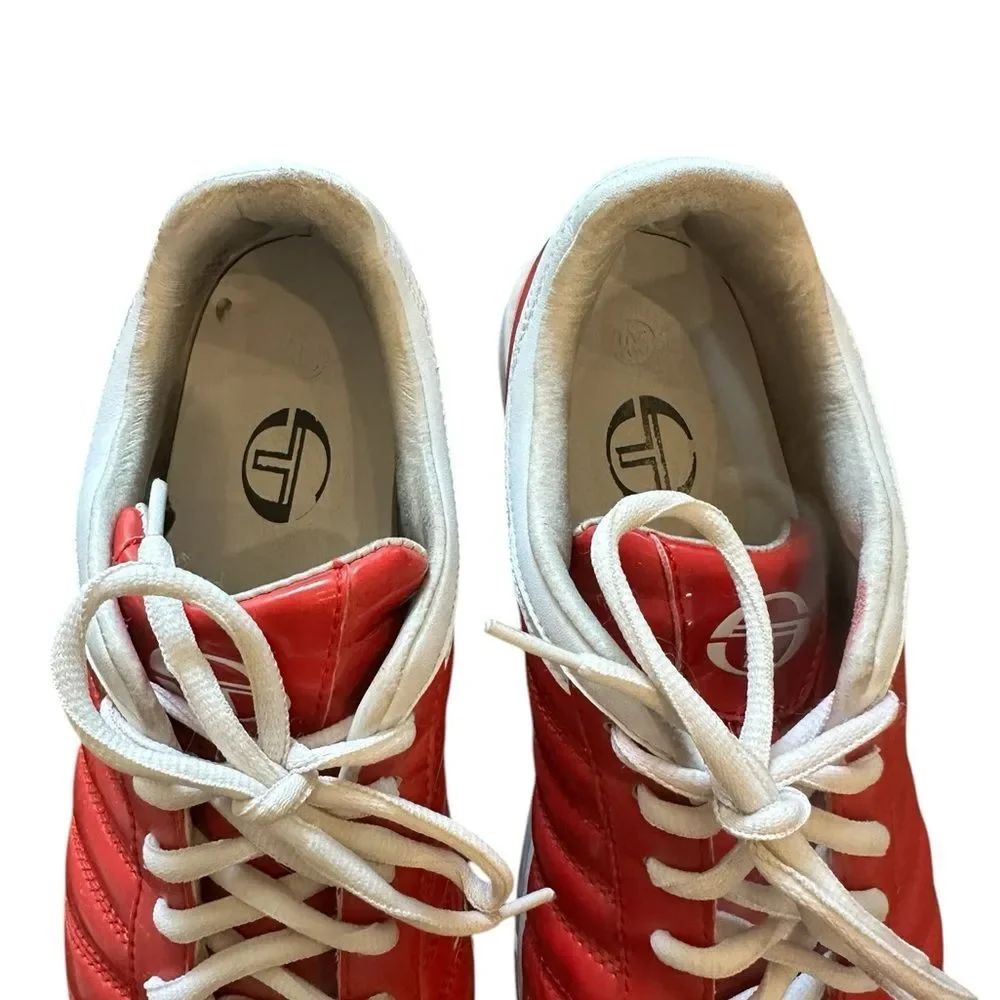 Men’s Sergio Tacchini Red Leather Sneakers Size 10.5
